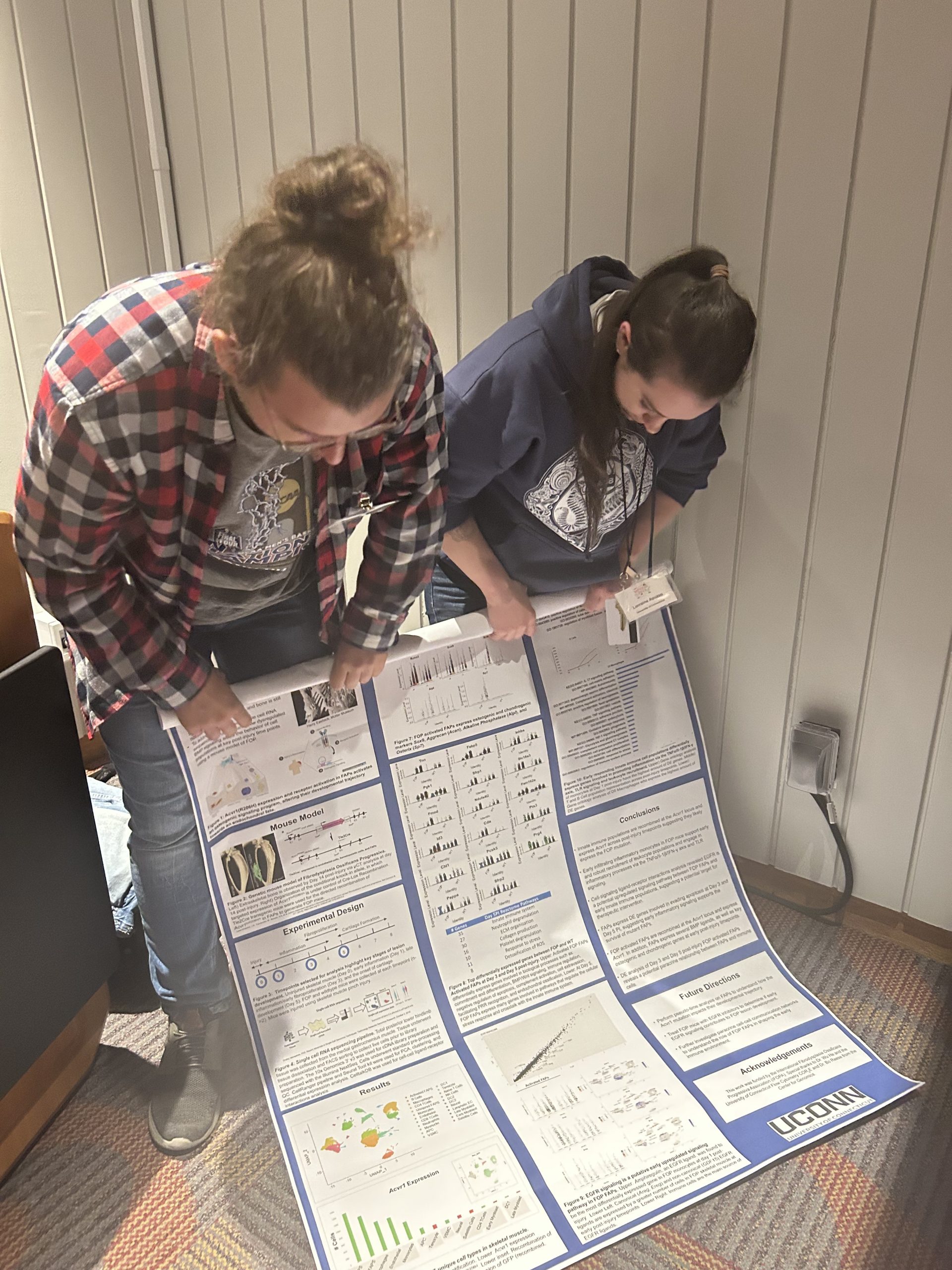 Russ and Lori rolling up Lori’s poster after a successful poster session at the NESDB